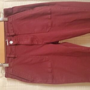Studio Blue Jeans Womens Size 29 Size 8 Burgundy / Rust  Army Fatigue Look